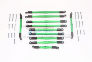 GPM TRX6160 ALUMINUM ADJUSTABLE UPPER & LOWER SUSPENSION LINKS  TRAXXAS TRX-6 - GREEN - TRX6160-G