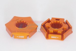 GPM TXM006/+3 ALUMINIUM WHEEL HEX CLAW (+3MM)  FOR 6S TRAXXAS XMAXX 6S - Orange - TXM006/+3-OR
