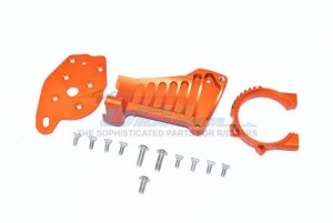 GPM TXMS018 ALUMINUM MOTOR MOUNT 1/10 RC TRAXXAS MAXX MONSTER - ORANGE - TXMS018-OR