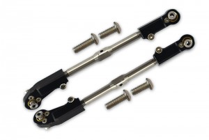GPM MAK162S ALUMINUM STAINLESS STEEL ADJUSTABLE FRONT STEERING TIE ROD ARRMA OUTCAST TALION  6S BLX - BLACK - MAK162S-BK