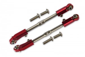 GPM MAK162S ALUMINUM STAINLESS STEEL ADJUSTABLE FRONT STEERING TIE ROD ARRMA OUTCAST TALION  6S BLX - RED - MAK162S-R
