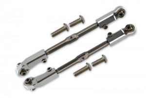 GPM MAK162S ALUMINUM STAINLESS STEEL ADJUSTABLE FRONT STEERING TIE ROD ARRMA OUTCAST TALION  6S BLX - SILVER - MAK162S-S