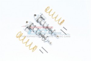 GPM TXMS125F/R/L ALUMINUM FRONT/REAR L-SHAPE PIGGY BACK SPRING DAMPERS 125MM 1/10 4WD MAXX MONSTER TRUCK -89076 - SILVER - TXMS125F/R/L-S-S
