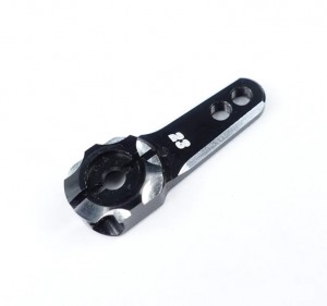 3RACING   3RAC-H2320/BK Sanwa Single Arm 3.0mm V2(servo gear hole to ball end hole length:20mm)- Black ADVANCE 20M - 3RAC-H2320/BK