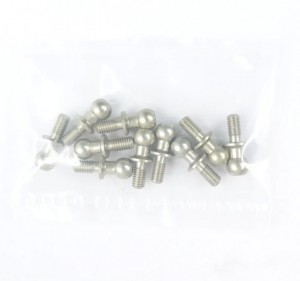 3RACING 3RAC-BS4806/TE 7075 Aluminum 4.8MM Ball Stud L=6 (10 pcs) - Teflon Coated ADVANCE FF2014 M4  SAKURAUL - 3RAC-BS4806/TE