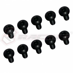 3RACING  TS-SBS308 M3 x 8 Button Head Hex Socket 10pcs For 1/10 ADVANCE 20M 21M M5 D4 D5 Car - TS-SBS308