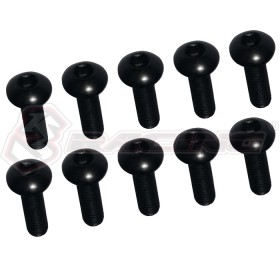 3RACING   TS-SBS310 M3 x 10 Button Head Hex Socket (10pcs) - TS-SBS310