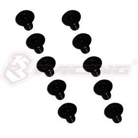3RACING  TS-SFS306 M3 x 6 Flat Head Hex Socket (10pcs) - TS-SFS306