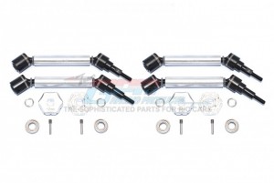 GPM TXMS123AHEX2  ALUMINUM FRONT & REAR ADJUSTABLE CVD DRIVE SHAFT HD HEX ADAPTER +2MM OFFSET 1/10 RC TRAXXAS MAXX - TXMS123AHEX2-S