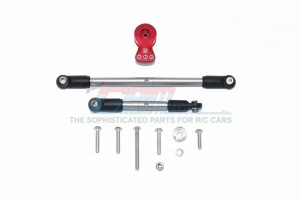 GPM RACING CC216025S ALUMINUM SERVO HORN WITH STAINLESS STEEL ADJUSTABLE STEERING LINK  FOR 1/10 RC TAMIYA CC-02 TRUCK - CC216025S-R