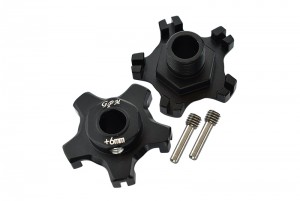 GPM MAI010+6MM ALUMINUM WHEEL HEX (+6MM) ARRMA INFRACTION LIMITLESS MOJAVE TYPHON SENTON - BLACK - MAI010+6MM-BK