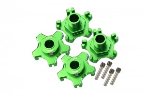 GPM MAI010+6MM ALUMINUM WHEEL HEX (+6MM) ARRMA INFRACTION LIMITLESS MOJAVE TYPHON SENTON - GREEN - MAI010+6MM/2-GS