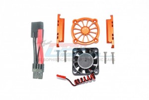 GPM TXMS018FAN ALUMINUM MOTOR HEATSINK WITH COOLING FAN TRAXXAS 1/10 MAXX Monster - ORANGE - TXMS018FAN-OR