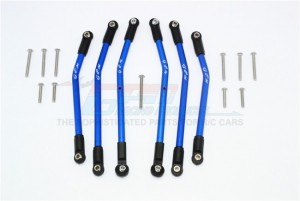 GPM TRX4160A ALUMINIUM ADJUSTABLE SUSPENSION LINKS TRAXXAS-1/10 TRX4 DEFENDER TRAIL CRAWLER - BLUE - TRX4160A-B-BEBK