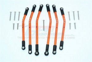 GPM TRX4160A ALUMINIUM ADJUSTABLE SUSPENSION LINKS TRAXXAS-1/10 TRX4 DEFENDER TRAIL CRAWLER - ORANGE - TRX4160A-OR-BEBK