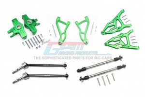 GPM RACING UDR1000 ALUMINUM F UPPER&LOWER ARMS+KNUCKLE ARMS+HARDEN STEEL CVD SST TURNBUCKLE 1/7 UNLIMITED DESERT RACER PRO-SCALE 4X4-85076-4 - GREEN - UDR1000-G