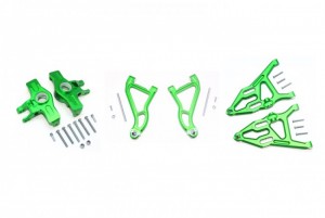 GPM RACING UDR2154A55 ALUMINUM FRONT UPPER&LOWER ARMS+KNUCKLE ARMS SET 1/7 UNLIMITED DESERT RACER PRO-SCALE 4X4-85076-4 - GREEN - UDR2154A55-G