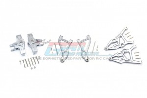 GPM RACING UDR2154A55 ALUMINUM FRONT UPPER&LOWER ARMS+KNUCKLE ARMS SET 1/7 UNLIMITED DESERT RACER PRO-SCALE 4X4-85076-4 - GUN SIVLER - UDR2154A55-GS