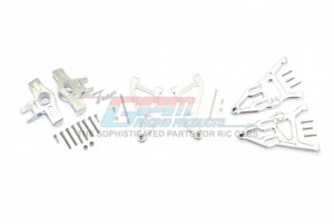 GPM RACING UDR2154A55 ALUMINUM FRONT UPPER&LOWER ARMS+KNUCKLE ARMS SET 1/7 UNLIMITED DESERT RACER PRO-SCALE 4X4-85076-4 - SILVER - UDR2154A55-S