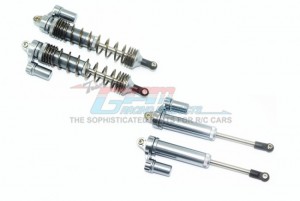 GPM RACING UDR135FFX/L ALUMINUM FRONT L-SHAPE PIGGY BACK DAMPER (135MM)  1/7 UNLIMITED DESERT RACER PRO-SCALE 4X4-85076-4 - GUN SILVER - UDR135FFX/L-GS-BEBK