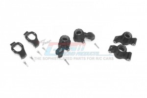 GPM RACING TXMS192122 ALU FRONT C-HUBS FRONT & REAR KNUCKLE ARMS 1/10 TRAXXAS MAXX MONSTER / 1/8 MAXX SLASH 6S - BLACK - TXMS192122-BK