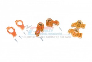 GPM RACING TXMS192122 ALU FRONT C-HUBS FRONT & REAR KNUCKLE ARMS 1/10 TRAXXAS MAXX MONSTER / 1/8 MAXX SLASH 6S - ORANGE - TXMS192122-OR