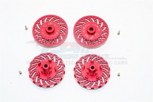 GPM ER0062MM/4 ALUMINIUM WHEEL HEX CLAW +2MM WITH BRAKE DISK TRAXXAS E-REVO - Red - ER0062MM/4-R