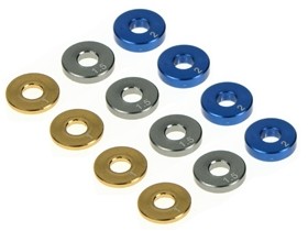 3RACING  MTX4-38 Aluminium Front Upper Suspension Mount Adjustable Shim  MUGEN SEIKI MTX-4 - MTX4-38