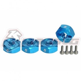 3RACING 3RAC-WX125 Aluminum Wheel Adaptor - 5mm For 1/10 RC SAKURA S64 D4 CAR - LIGHT BLUE - 3RAC-WX125/LB
