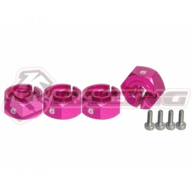 3RACING 3RAC-WX126 Wheel Adaptor 6mm For 1/10 SAKURA D3 D4 TAMIYA FF03 M05 PRO CAR - PINK - 3RAC-WX126/PK