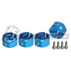 3RACING 3RAC-WX127 Wheel Adaptor (7mm) For 1/10 SAKURA D3 D4 RC CAR - LIGHT BLUE - 3RAC-WX127/LB