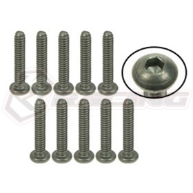 3RACING TS-BS4580M #4-40 x 5/8 Titanium Button Head Hex Socket - Machine (10 Pcs) - TS-BS4580M