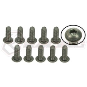 3RACING TS-BSM308M M3 x 8 Titanium Button Head Hex Socket - Machine (10 Pcs) - TS-BSM308M