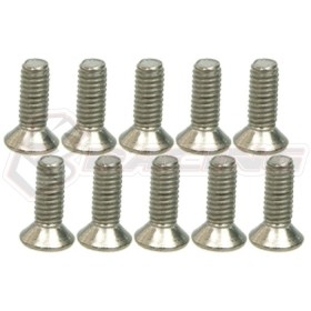 3RACING   TS-FSM2608M M2.6 x 8 Titanium Flat Head Hex Socket - Machine (10 Pcs) - TS-FSM2608M