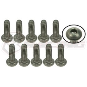 3RACING  TS-BSM206S M2 x 6 Titanium Button Head Hex Socket - Self Tapping (10 Pcs) - TS-BSM206S