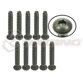 3RACING TS-BSM318S M3 x 18 Titanium Button Head Hex Socket - Self Tapping (10 Pcs) - TS-BSM318S