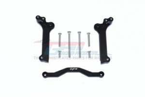 GPM TXMS028 ALUMINUM FRONT SHOCK MOUNT 1/10 RC TRAXXAS 4WD MAXX MONSTER TRUCK 89076 - BLACK - TXMS028-BK