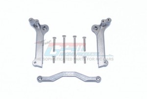 GPM TXMS028 ALUMINUM FRONT SHOCK MOUNT 1/10 RC TRAXXAS 4WD MAXX MONSTER TRUCK 89076 - GUN SILVER - TXMS028-GS