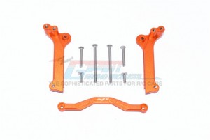 GPM TXMS028 ALUMINUM FRONT SHOCK MOUNT 1/10 RC TRAXXAS 4WD MAXX MONSTER TRUCK 89076 - ORANGE - TXMS028-OR