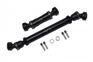 GPM ER037SF-AR STEEL ALUMINUM FRONT And REAR DRIVE SHAFT TRAXXAS E-REVO MONSTER - Black - ER037SF+AR-BK