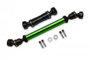 GPM ER037SF-AR STEEL ALUMINUM FRONT And REAR DRIVE SHAFT TRAXXAS E-REVO MONSTER - Green - ER037SF+AR-G