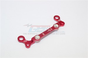 GPM RACING MZA031R-0410 ALLOY REAR KNUCKLE ARM HOLDER  (TOE OUT 0.4MM, THICK 1.0MM) KYOSHO MINI Z AWD - RED - MZA031R-0410-R
