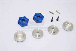GPM RACING ADT1217/7MM ALUMINIUM HEX ADAPTER FROM 12MM CONVERT  TO 17MM WITH 7MM THICKNESS - ADT1217/7MM-B