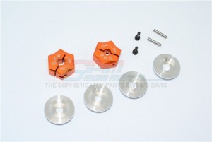 GPM RACING ADT1217/8MM ALUMINIUM HEX ADAPTER FROM 12MM CONVERT TO 17MM WITH 8MM THICKNESS - ADT1217/8MM-OR