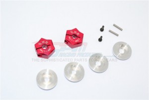 GPM RACING ADT1217/8MM ALUMINIUM HEX ADAPTER FROM 12MM CONVERT TO 17MM WITH 8MM THICKNESS - ADT1217/8MM-R