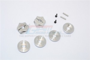 GPM RACING ADT1217/8MM ALUMINIUM HEX ADAPTER FROM 12MM CONVERT TO 17MM WITH 8MM THICKNESS - SILVER - ADT1217/8MM-S