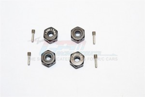 GPM RACING ADT129/4 ALUMINIUM UNIVERSAL HEX ADAPTER 12MM X 9MM - ADT129/4-BK