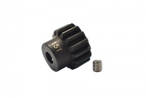 GPM TXMS015TS HARDEN STEEL #45 MOTOR GEAR 15T - 24T For 1/10 TRAXXAS MAXX MONSTR TUCK - 15T - TXMS015TS-BK