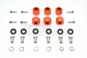 GPM TRX6010/9MM ALUMINUM HEX ADAPTERS 9MM THICK THICK 1/10 TRAXXAS TRX-6 - ORANGE - TRX6010/9MM-OR