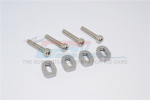 GPM TXM007 ALUMINIUM SHIMS & STAINLESS STEEL SCREW FOR 6S TRAXXAS XMAXX 6S - Gun silver - TXM007-GS